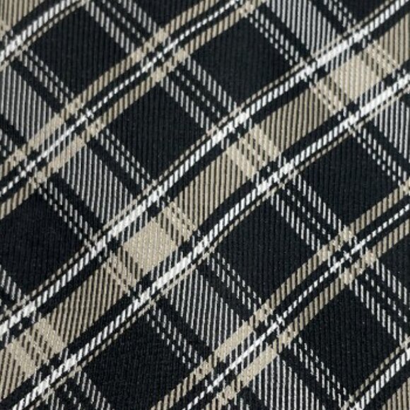 Ralph Lauren Chaps Silk Tie Tartan Plaid Blue Gray - Picture 3 of 6